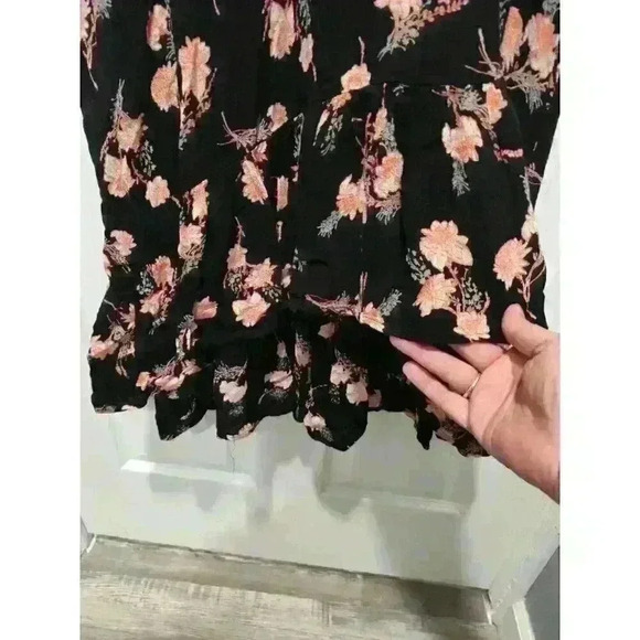 American Rag Black Rosebud High Low‎ Floral Dress Size 2X - Picture 8 of 9